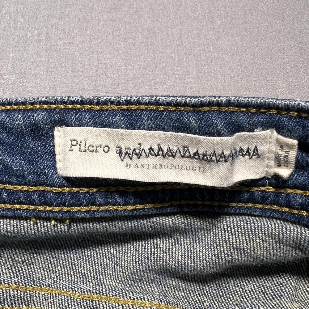 Pilcro Anthropologie The Letterpress Jeans Womens 28 Slim‎ Boyfriend Patchwork - Picture 7 of 16
